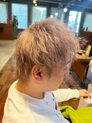 ショート カラー メンズ hair  bh.maara所属・bh.maara デザイン／ハイトーンのヘアスタイル