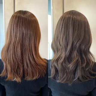 セミロング カラー On所属・顔まわりカット🌟 くびれヘア/寺門遥輝のヘアスタイル