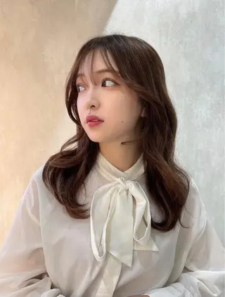 セミロング レイヤー、美髪矯正 🌹韓国ヘア芹奈のヘアスタイル