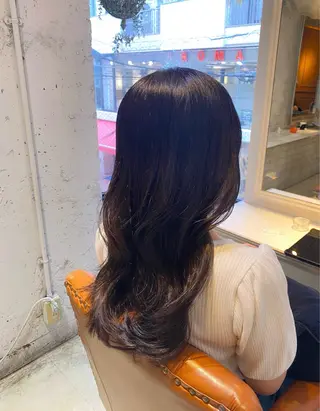 ロング LOREN    jiyugaoka所属・山本美月🎀艶カラー 🐈‍⬛暖色カラーのヘアスタイル
