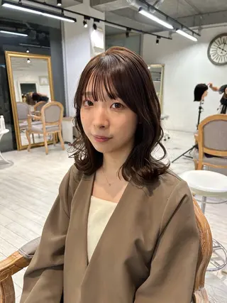 ミディアム 韓国girly hikariのヘアスタイル