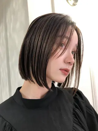 ショート ブリーチなしダブル カラー縮毛矯正　下野のヘアスタイル