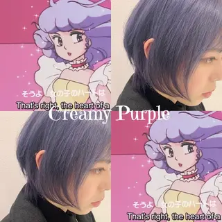 ショート カラー ハイトーン/ウルフ /小澤凌祐🦕のヘアスタイル