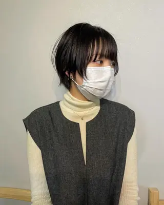 ショート カラー パーマ* 顔まわり似合わせのヘアスタイル