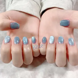 ネイル マジョリカ ブルーのネイルデザイン