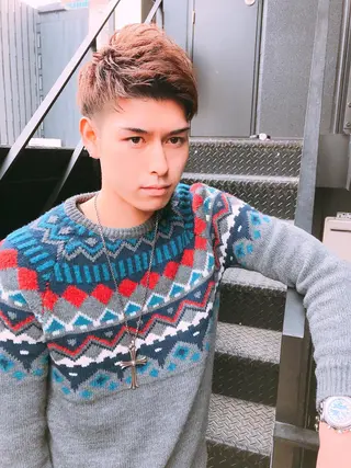 ショート カラー メンズ 【代表】 高瀬慎也/縮毛矯正のヘアスタイル