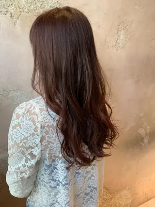 ロング 川井麻由🎀アイドル 量産🎀ピンクカラーのヘアスタイル