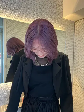 セミロング ブリーチ/艶カラー 🫧/ユーナのヘアスタイル