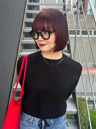 ショート レイヤーカット/ルー ツカラー/EMIRIのヘアスタイル