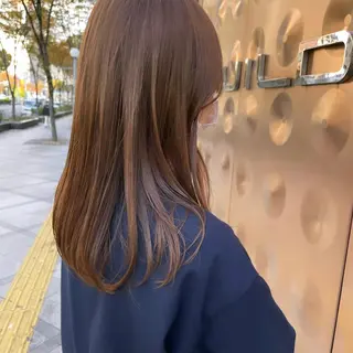 ロング カラー 濱本 新奈 / 髪質改善パーマのヘアスタイル