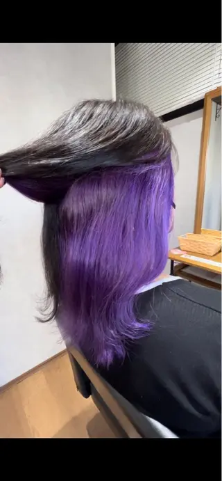 セミロング カラー ✨ハイトーン カラーTAKUYA✨のヘアスタイル