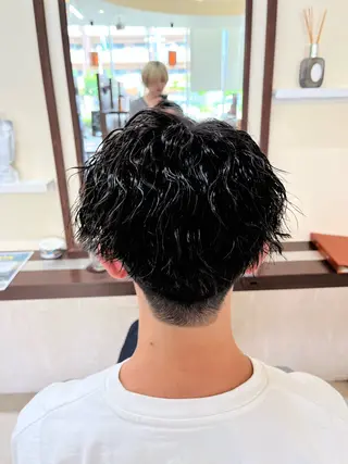 ショート パーマ メンズ AROH men's cut&men's perm 船橋店所属・🧊メンズ特化🧊 高木航希のヘアスタイル