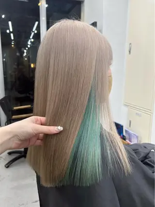 ロング カラー 韓国/ハイトーン/ ボブ🎀MIKU🎀のヘアスタイル