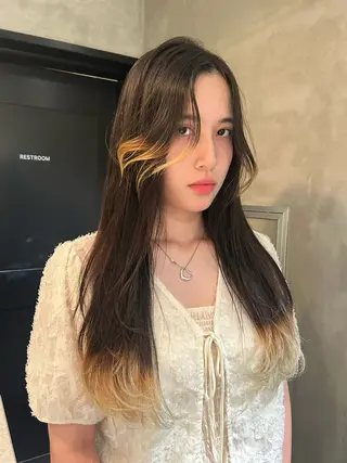 ロング カラー デザインカラー❤︎ イシイレイのヘアスタイル