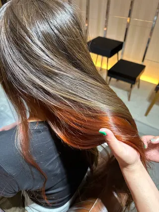 ロング カラー 酸性ストレート/艶髪 /縮毛/sara❄️のヘアスタイル