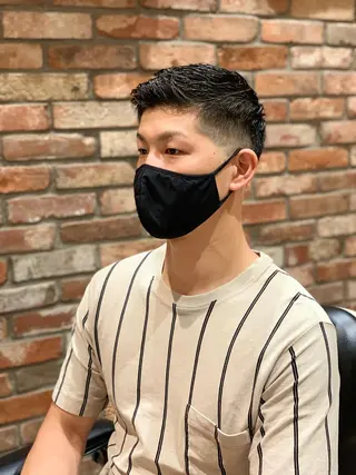 ショート パーマ HIROGINZAプレミアムバーバー赤坂店所属・田中 千恩のヘアスタイル