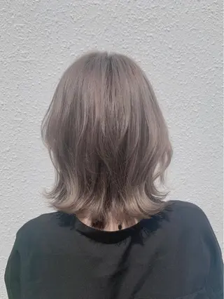 ミディアム カラー 菅沼 まみのヘアスタイル