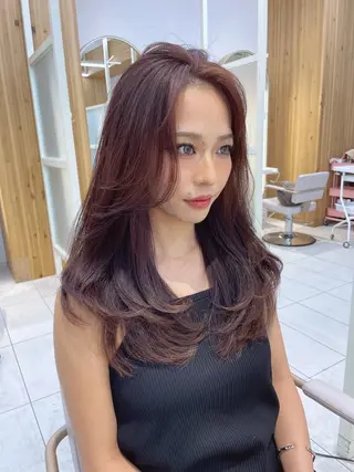 セミロング 顔周り/透明感カラー /韓国ヘア/TAKUのヘアスタイル
