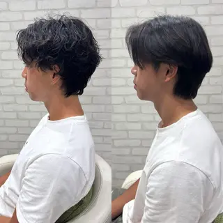 ショート パーマ メンズ Real me　京都 四条烏丸ドゥエ店所属・タナカ｜ 京都美容師のヘアスタイル