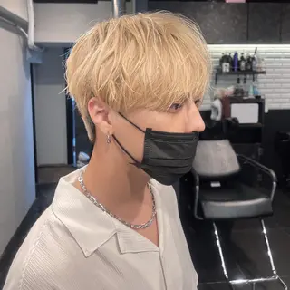 ショート カラー パーマ メンズ メンズ特化/パーマ/ メッシュ/竜成のヘアスタイル