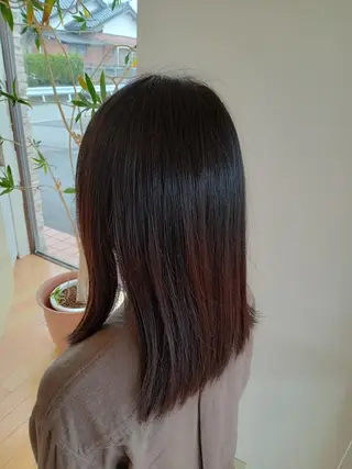 セミロング 林慶吾/ショートボブ /デザインカラーのヘアスタイル