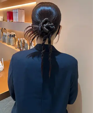 セミロング カラー ヘアアレンジ ✨髪質改善✨ 韓国ヘア🇰🇷ゆいのヘアスタイル