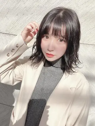 ミディアム sweep天神☁️ ルカ┊透明感カラーのヘアスタイル