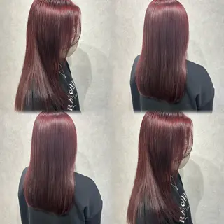 セミロング カラー 髪質改善ストレート /暖色カラー🎀🪞のヘアスタイル