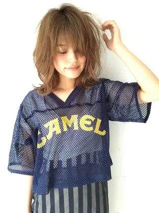 ミディアム カラー パーマ Rico OFFICIALのヘアスタイル