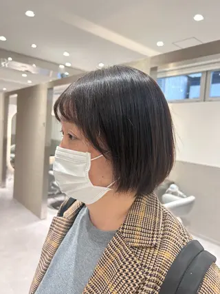 ショート カラー SALOWIN 新宿三丁目me+所属・レイヤー/ボブ/ 髪質改善/石井ハルカのヘアスタイル