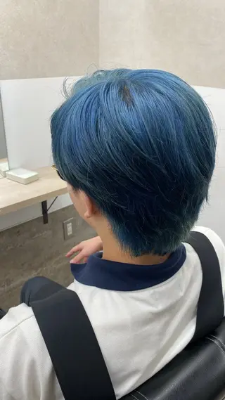 メンズ たつや/ハイトーン/ バレイヤージュ/寒色のヘアスタイル