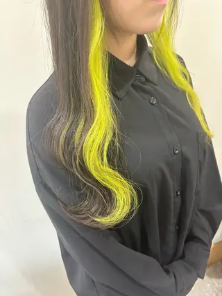 ロング カラー ブリーチ予約率90% 以上✨森山陽向のヘアスタイル