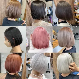 ショート カラー Lull (シェアサロンReco VIProom)所属・Lull1人美容室 バレイヤージュのヘアスタイル