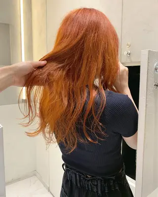 ロング カラー minami🪷 暖色カラーのヘアスタイル