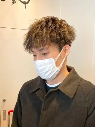 ショート パーマ メンズ JINKIメンズ特化 メンズカットパーマのヘアスタイル