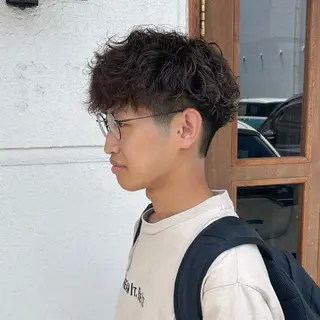 ショート カラー パーマ メンズ 渡邉 聖希のヘアスタイル