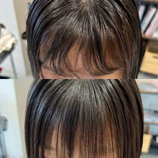 ショート パーマ Aile所属・酸性ストレート／カラ ー/山下高明のヘアスタイル