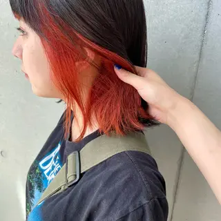 ミディアム カラー ショート/ブリーチ mizuki🐋のヘアスタイル