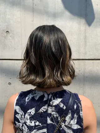 ミディアム カラー レイヤー/艶髪/ 髪質改善/YUYAのヘアスタイル