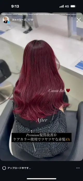 ロング カラー 透けるやわらか艶髪♡ ナチュラルストレートのヘアスタイル