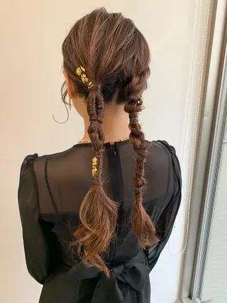 ヘアアレンジ moeka レイヤー /艶カラー/韓国のヘアスタイル