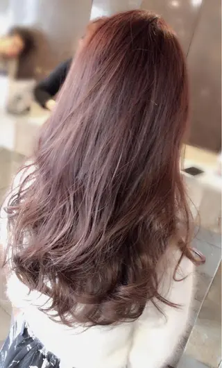 セミロング カラー 髪質改善&韓国風 RINAのヘアスタイル