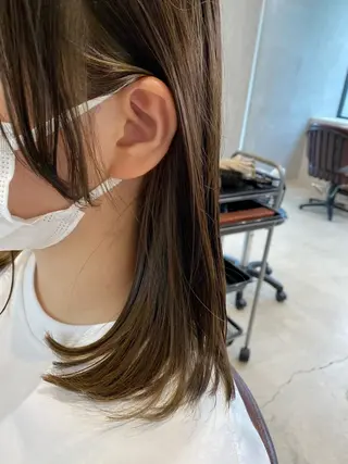 ミディアム カラー hair&eyelash Truth所属・Truth上谷綾子/ 名古屋市北区/黒川駅のヘアスタイル