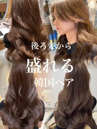 ロング 岡田準希/韓国/透明 感カラー/美髪矯正のヘアスタイル