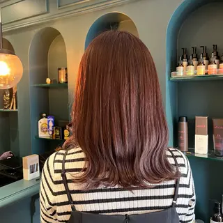 セミロング カラー 🍊暖色カラー🍊 sakuraのヘアスタイル