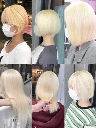 ミディアム ❄️💛エクステ ブリーチ❄️yukiのヘアスタイル