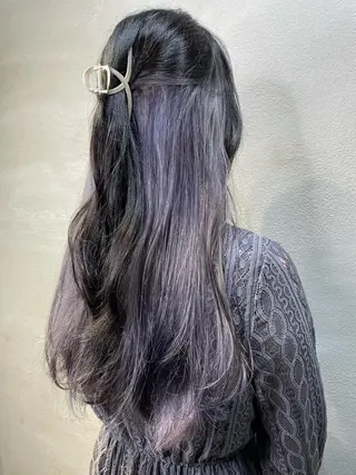 ロング ブリーチなし透明感カ ラー×韓国ヘア♡ヒデのヘアスタイル