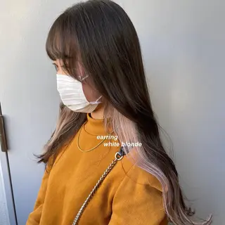 セミロング カラー Qin shaire salon 原宿店所属・レイヤーカット 韓国ヘアayameのヘアスタイル