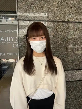 セミロング 🫧オリーブカラー/ 酸性縮毛矯正銀座🫧のヘアスタイル