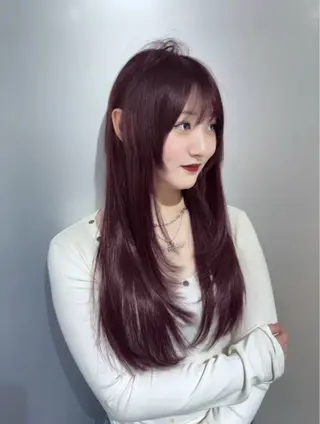セミロング カラー レイヤー×髪質改善 店長安藤光司🇰🇷のヘアスタイル